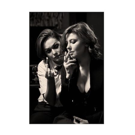 Sergei Smirnov 'Women Smoking ' Canvas Art, 12x19